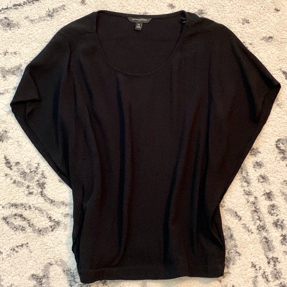 Black Banana Republic Short Sleeve Blouse